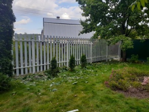 Забор из евроштакетника с забивными столбами 25 метров фото в Горбатове